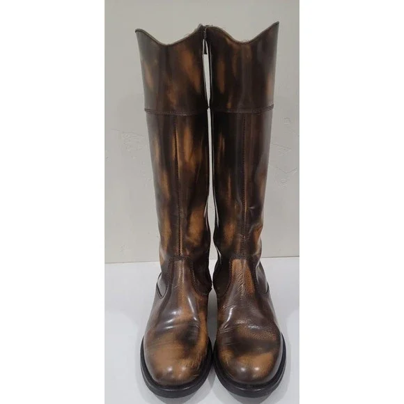Lumiani Specoale Italy Womens Polished Leather Boots Brown Sz.EU-38 US-7 - Picture 4 of 11